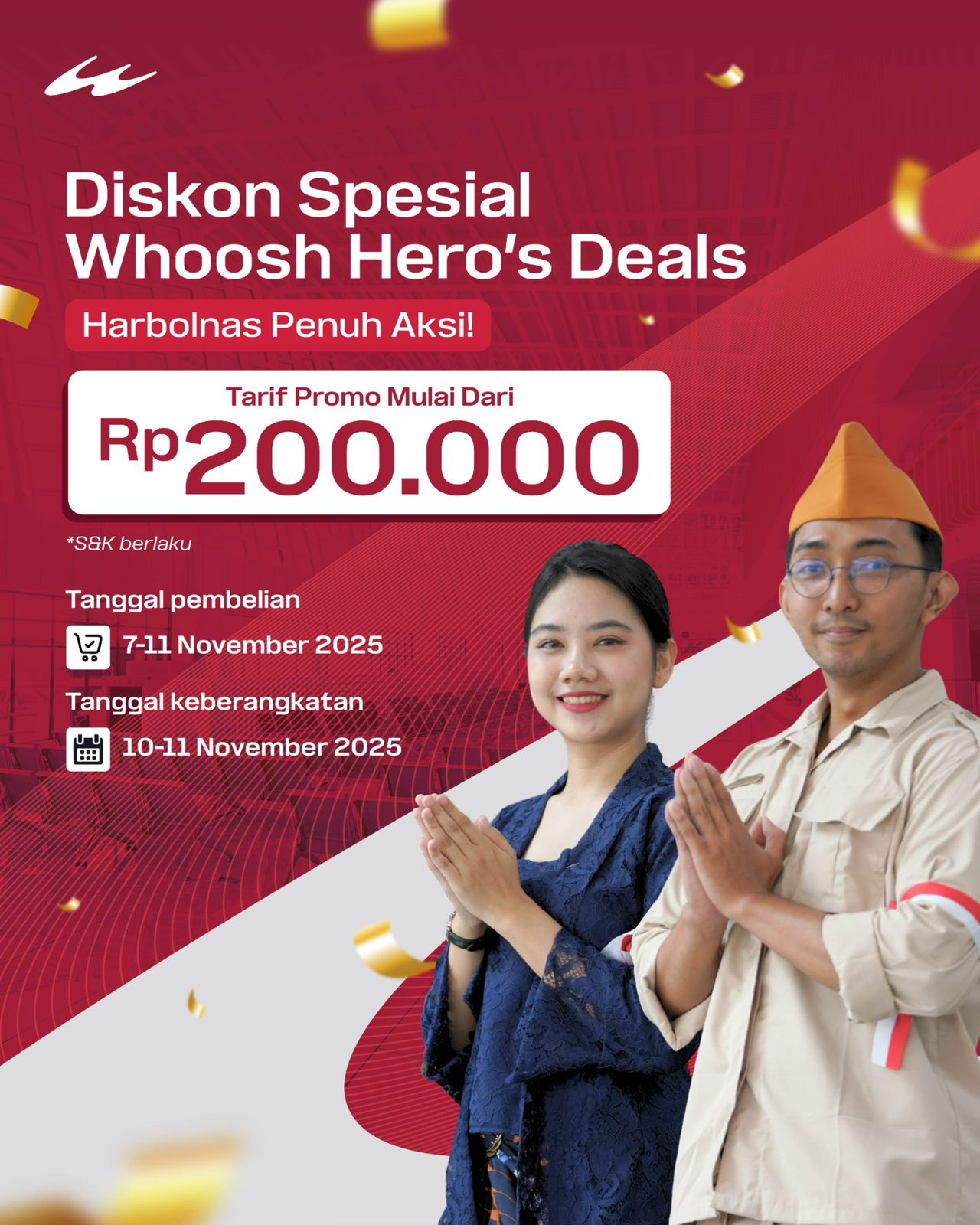 Jelang Hari Pahlawan, Tarif Tiket Whoosh Turun Mulai Rp 200 Ribu