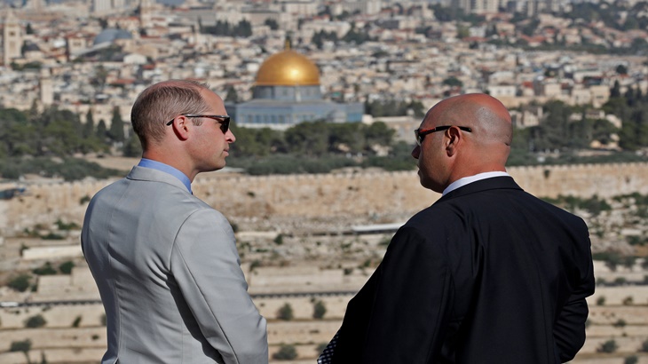 Pangeran William di Masjid Al Aqsa