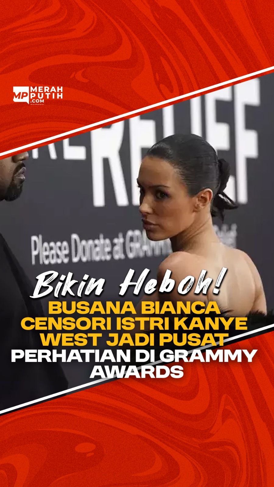 Buat Heboh Busana Bianca Censori Istri Kanye West Jadi Pusat Perhatian di Grammy Awards 2025