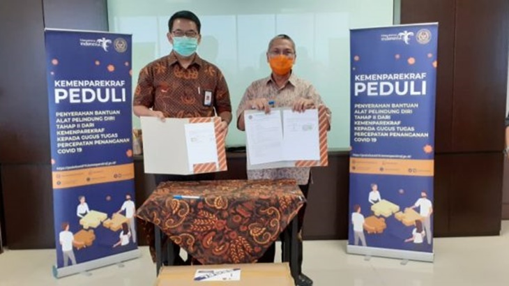Bantuan APD dari Kemenparekraf untuk Gugus Tugas Nasional