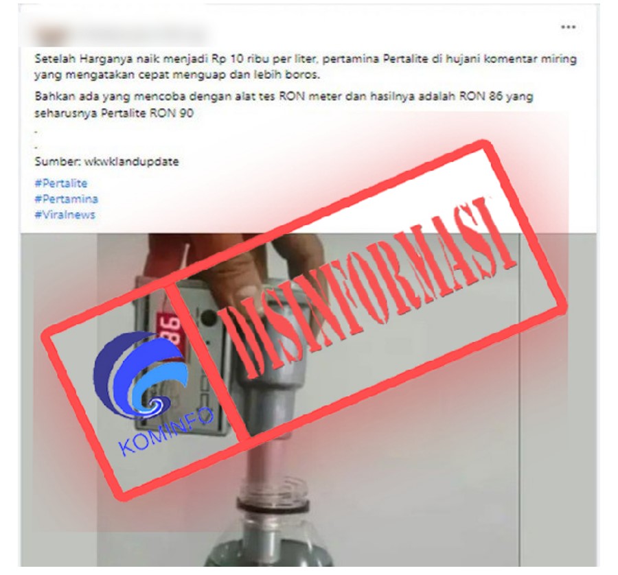 Tangkapan layar hoaks.