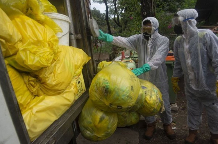 Dinas LH DKI Kumpulkan 859 Kg Masker Bekas di Tengah Pandemi Corona