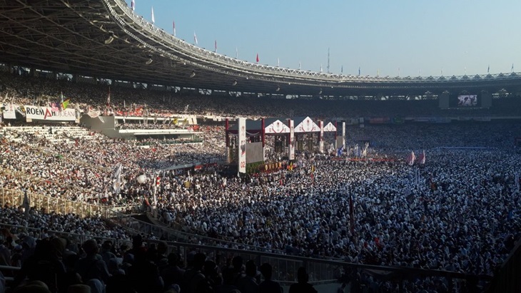Kampanye Akbar Prabowo-Sandiaga di SUGBK, Minggu (7/4). (Foto: Twitter/@lily_dharmawan)