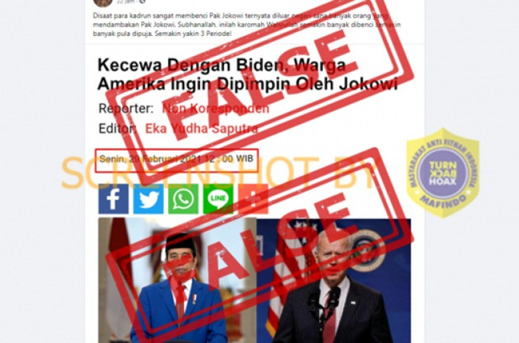 [HOAKS atau FAKTA]: Tak Puas Kepemimpinan Joe Biden, Warga Amerika Ingin Dipimpin Jokowi