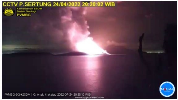 Erupsi Anak Gunung Krakatau. (Foto: VSI ESDM)