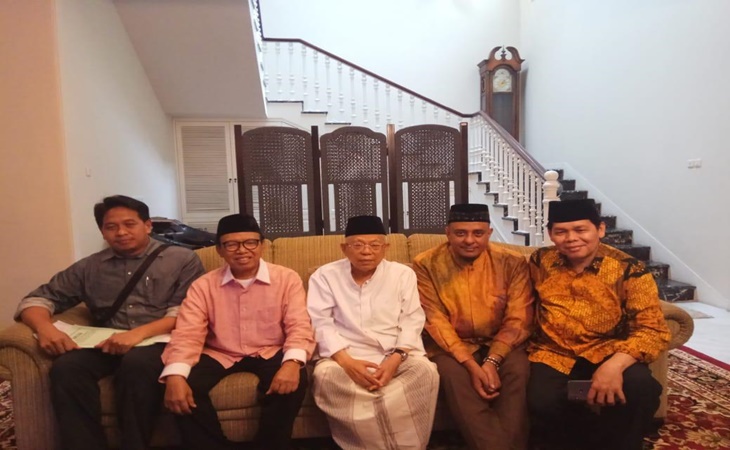 KH Ma'ruf Amin saat dikunjung GNPF Ulama Yusuf Martak