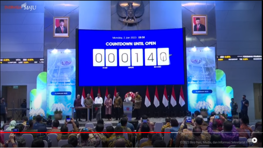 Jokowi Buka Perdagangan Bursa 2023