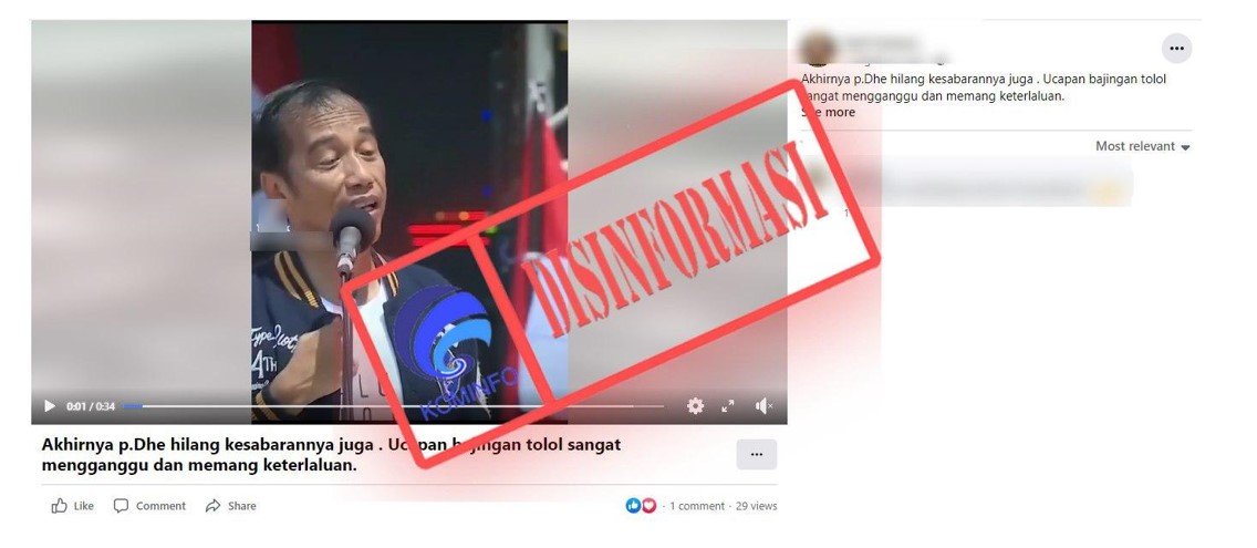 [HOAKS atau FAKTA] Presiden Jokowi Hilang Kesabaran akibat Ucapan Rocky Gerung