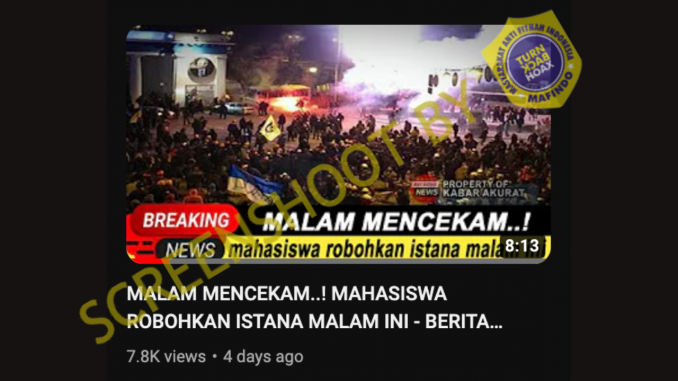 [HOAKS atau FAKTA]: Demo Mahasiswa Robohkan Gerbang Istana