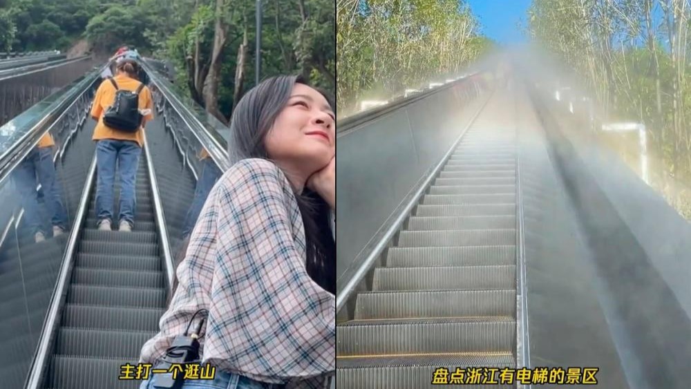 Tiongkok Pasang Eskalator untuk Mendaki Gunung 