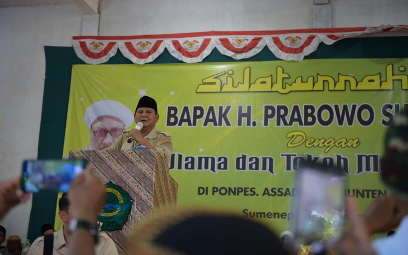 Capres Prabowo berbicara dihadapan para kiai dan ulama di Sumenep