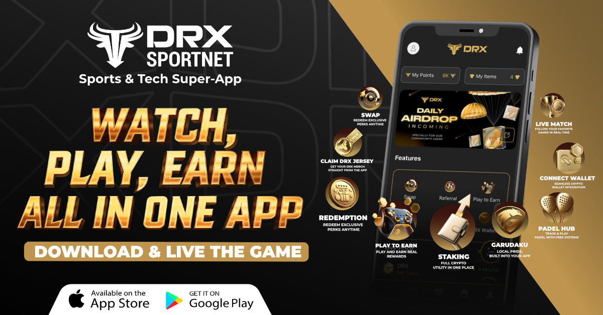 Gamification dan Play-to-Earn Bukan Sekadar Fitur di DRX SPORTNET, Bawa Pengguna Merasakan Keseruan di Dunia Virtual