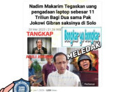 [HOAKS atau FAKTA]: Pengadaan Laptop Kemendikbudristek, Nadiem Kasih Uang untuk Jokowi