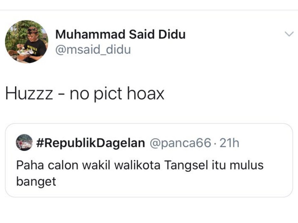 Cuitan 'Paha Calon Wawalkot Tangsel' Dinilai Rendahkan Martabat Perempuan