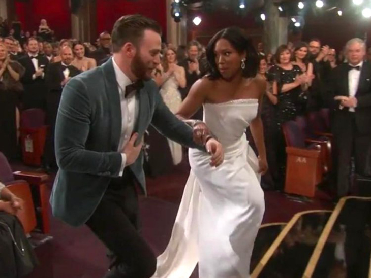 regina king-chris evans-oscar moment