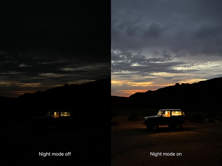(Trivia 2) Sistem Triple Camera menawarkan perkembangan pesat pada fotografi termasuk Night Mode. (Foto apple.com) 
