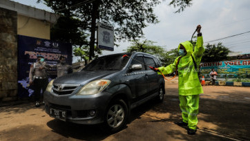 Antisipasi Virus Corona di Satpas SIM Polresta Tangerang