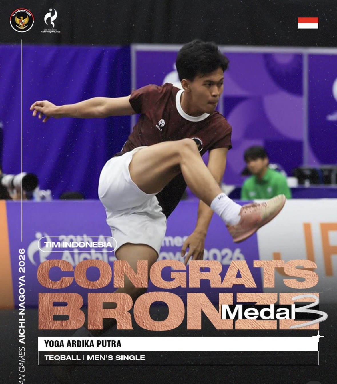 Sumaya Persembahkan Medali Perak Pertama Tim Indonesia dari Teqball