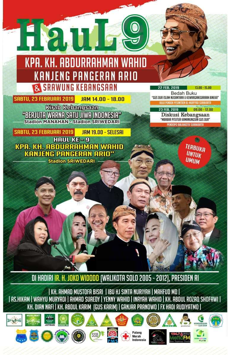 Pamflet acara haul Gus Dur. (Foto: merahputih.com/Ismail)
