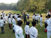 Ratusan Karateka Cilik Gelar Pelatihan Bela Negara