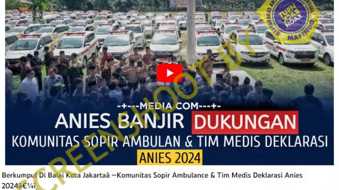 [HOAKS atau FAKTA] : Tim Medis Deklarasi Dukungan ke Anies