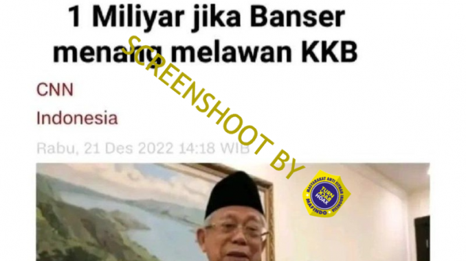 [HOAKS atau FAKTA]: Banser Dapat Hadiah Rp 1 Miliar Jika Menang Lawan KKB