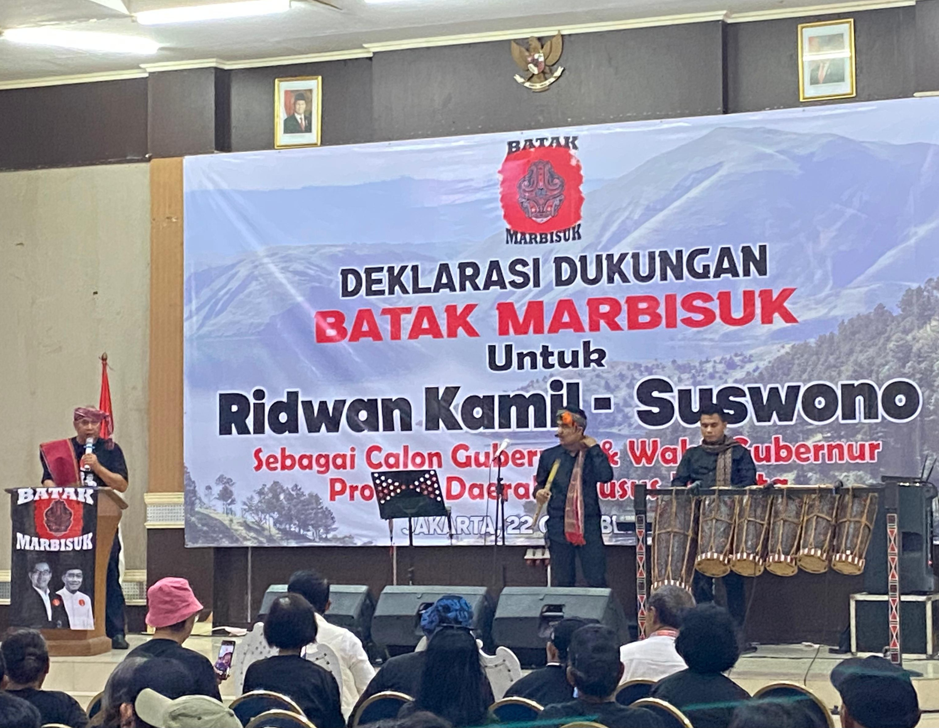 Pasangan RIDO Dapat Dukungan dari Komunitas Batak Marbisuk