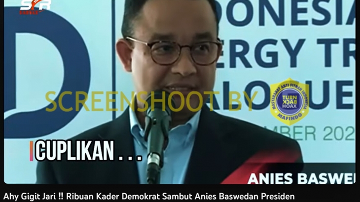 [HOAKS atau FAKTA]: AHY Ketakutan karena Ribuan Kader Demokrat Mendadak Dukung Anies
