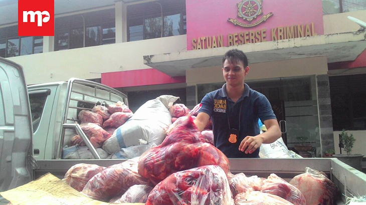 Polisi Gagalkan Pengiriman 1,5 Ton Daging Celeng