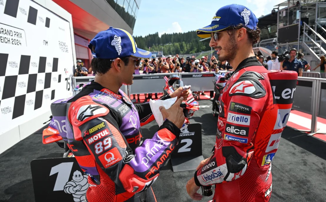 Bersaing Sengit Rebut Gelar MotoGP Tak Ganggu Relasi Bagnaia-Martin