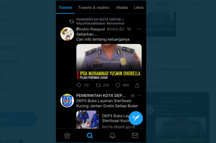 Akun Twitter Pemkot Depok Retweet 'Penembak Laskar FPI', Polisi Turun Tangan