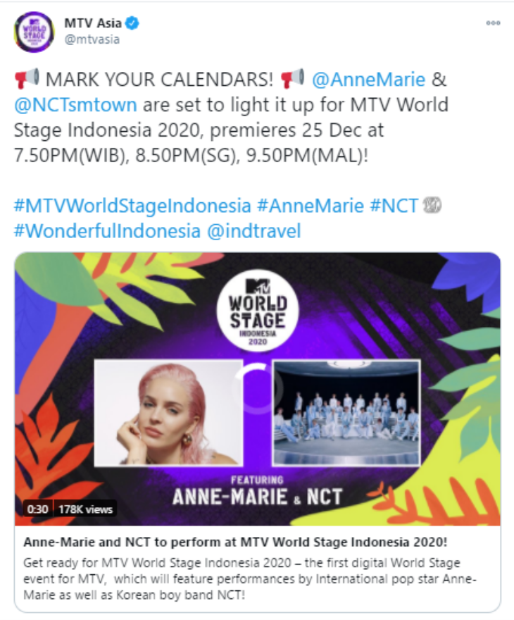 Komentar MTV di Twitter. (Foto: Screenshot Twiter)
