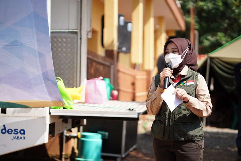  Wakil Ketua Divisi Percepatan Vaksinasi Satgas Penanganan COVID-19 Jabar sekaligus Pendiri Jabar Bergerak Atalia Praratya Ridwan Kamil. (Foto: Antara)