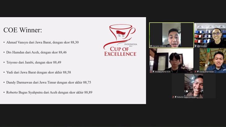 Daftar Pemenang Cup of Excellence Indonesia 2021