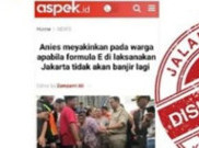 [HOAKS atau FAKTA]: Anies Yakin Jakarta Tak Banjir Lagi karena Formula E Sukses