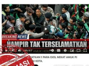 [HOAKS atau FAKTA]: Pj DKI 1 Diamuk Massa Ojol di Depan Balaikota