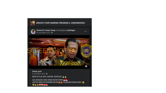Tangkapan layar  hoaks. 