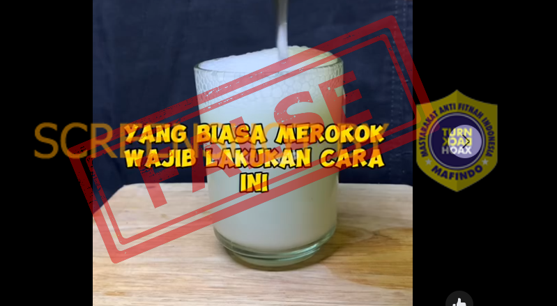 [HOAKS atau FAKTA]: Perokok Wajib Rutin Minum Soda Susu Sebulan Sekali