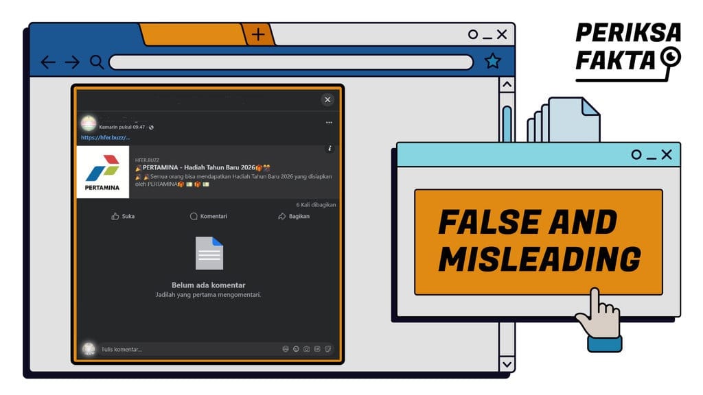 [HOAKS atau FAKTA]: Momen Pergantian Tahun Baru, PT Pertamina Bagi-Bagi Duit Rp 1,5 Juta untuk Masyarakat