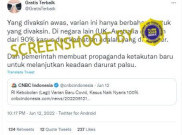 [HOAKS atau FAKTA]: Varian Baru COVID-19 Hanya Berbahaya Untuk yang Divaksin