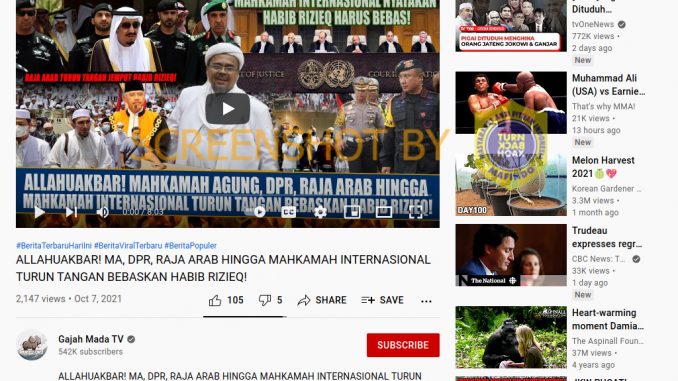 Tangkapan layar hoaks. (Foto: Antara)