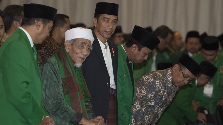 Presiden Jokowi bersama para petinggi PPP