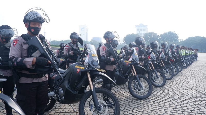 Apel Siaga Pengamanan Jakarta Pusat. (Foto: Kanugrahan)