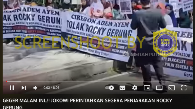 [HOAKS atau FAKTA]: Jokowi Penjarakan Rocky Gerung