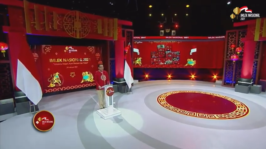 Perayaan Imlek Nasional 2021. (Foto: Tangkapan Layar)