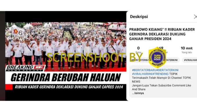 [HOAKS atau FAKTA]: Ribuan Kader Gerindra Deklarasi Dukung Ganjar Capres 2024