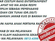[HOAKS atau FAKTA]: RANS Entertainment Bagikan Hadiah Rp 50 Juta