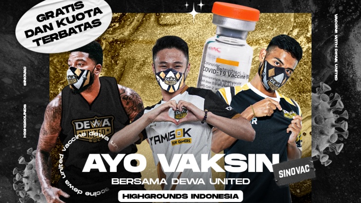 Dewa United Buka Sentra Vaksinasi Gratis, Begini Cara Daftarnya