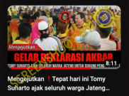 [HOAKS atau FAKTA]: Tommy Soeharto Ajak Seluruh Warga Jateng Dukung Anies Baswedan