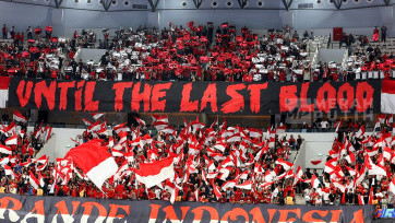 Aksi Supporter Timnas Futsal Indonesia Merahkan Laga Final AFC Futsal ASIAN Cup 2026 di Jakarta